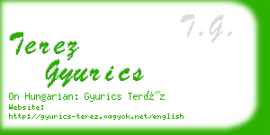 terez gyurics business card